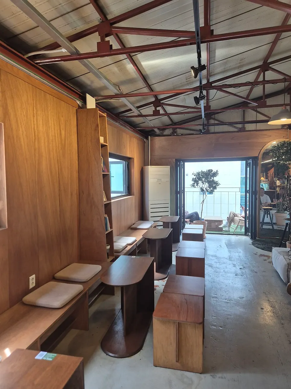 Spacious second-floor café area