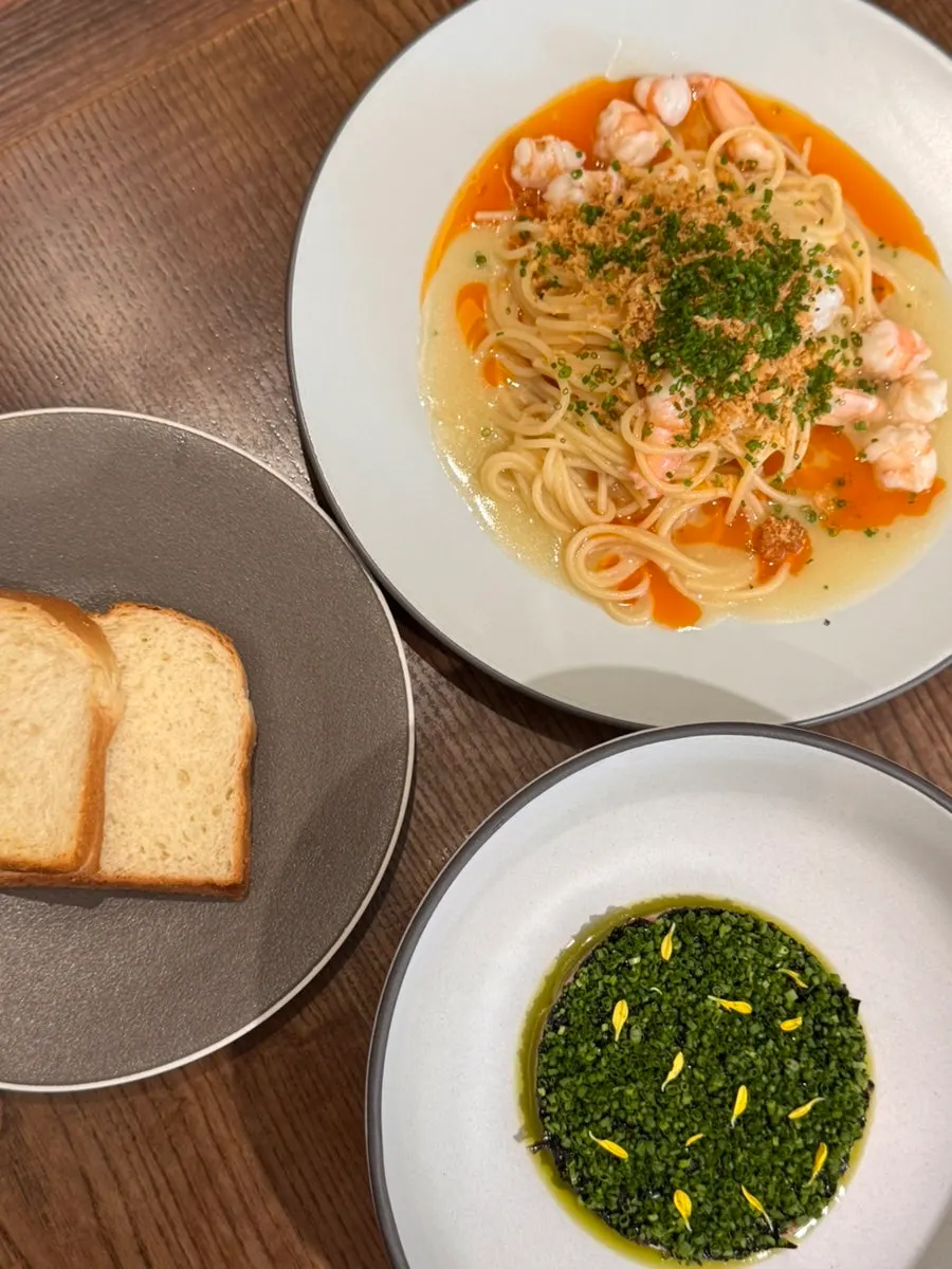 Table set with Sedici's pasta and gnocchi together