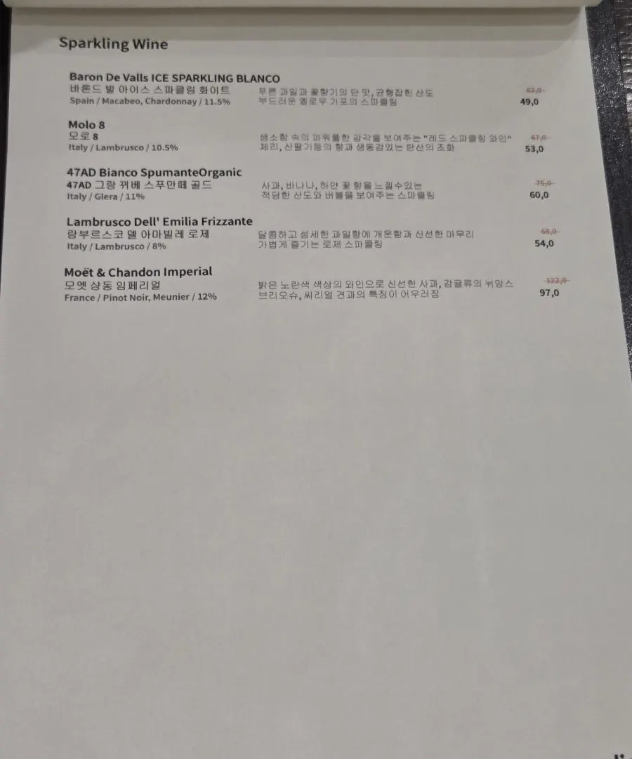 Sedici dessert menu