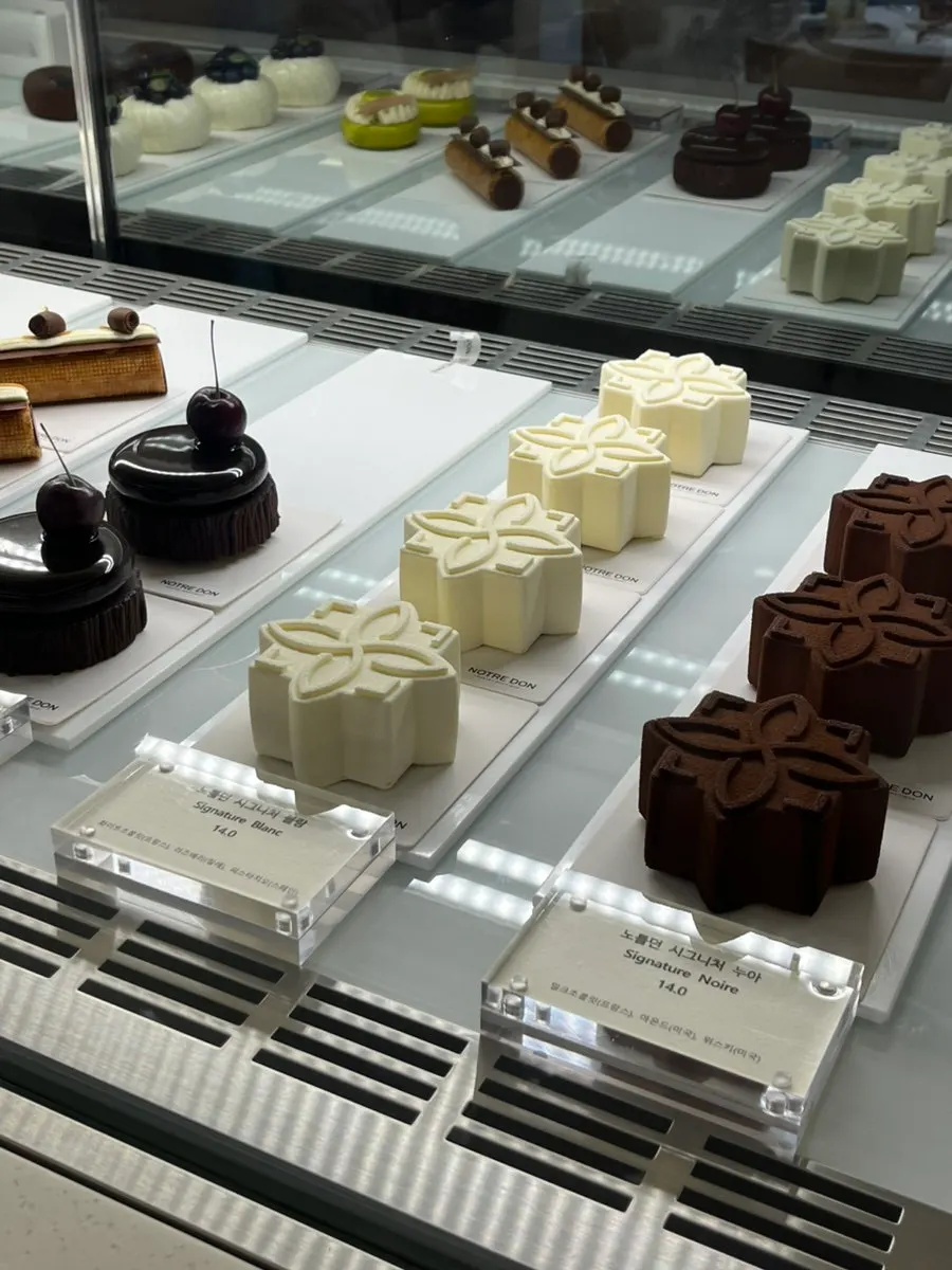 Showcase full of desserts on a weekend