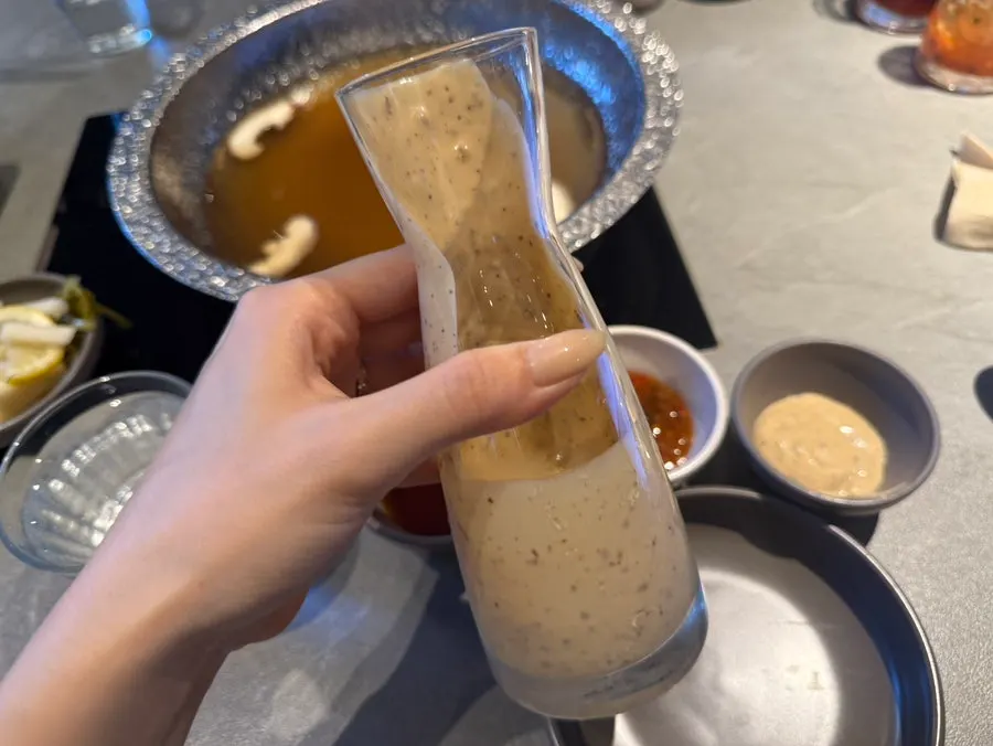 Shabu-shabu with three table sauces