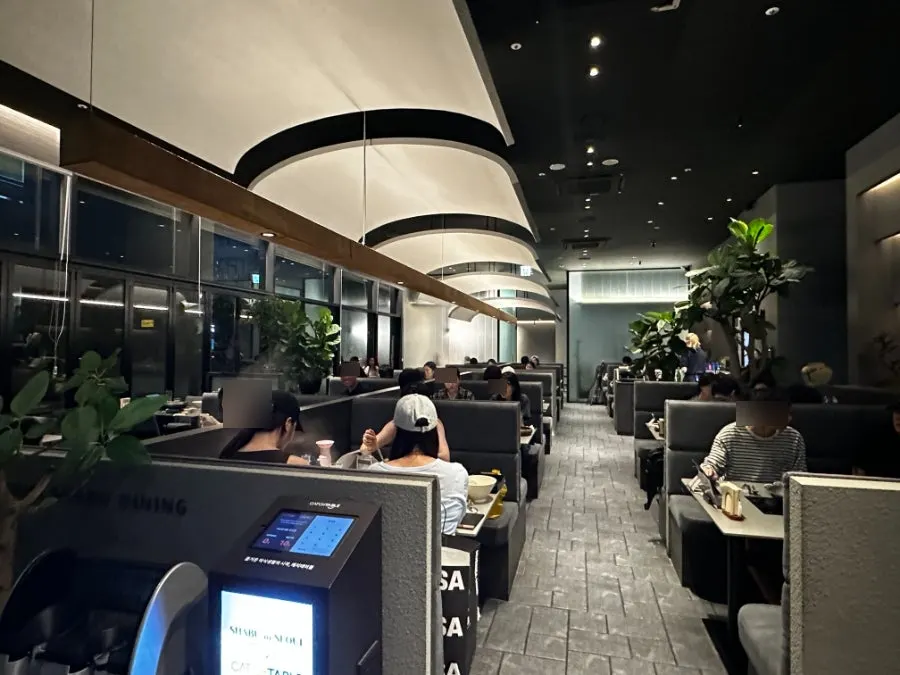 Modern, clean interior of Shabu in Seoul Seongsu
