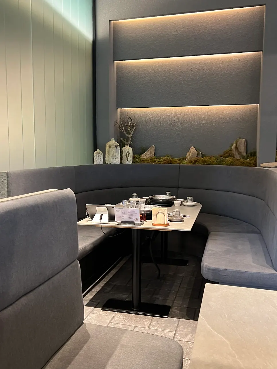 Dining hall with window tables at Shabu in Seoul Seongsu