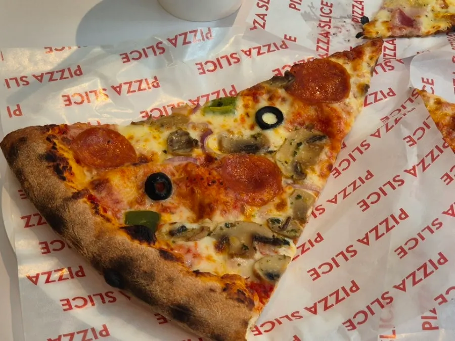 Today's slice topped with combination toppings