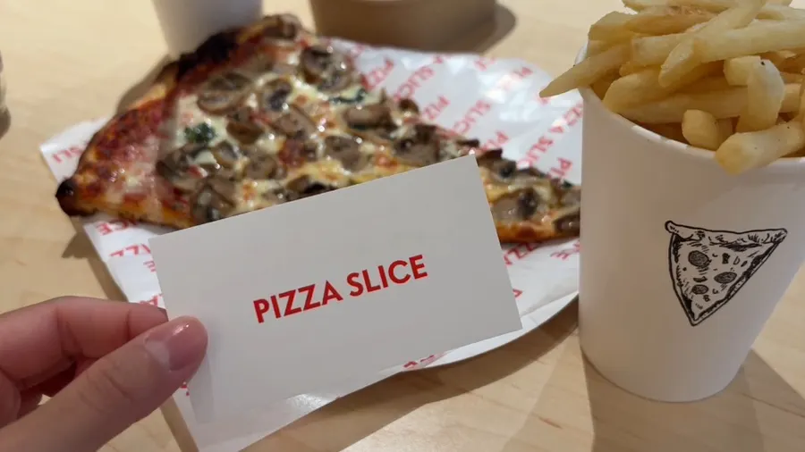 Full solo pizza spread enjoyed alone