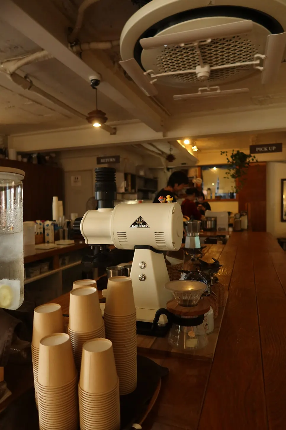 Café interior with a European-inspired feel