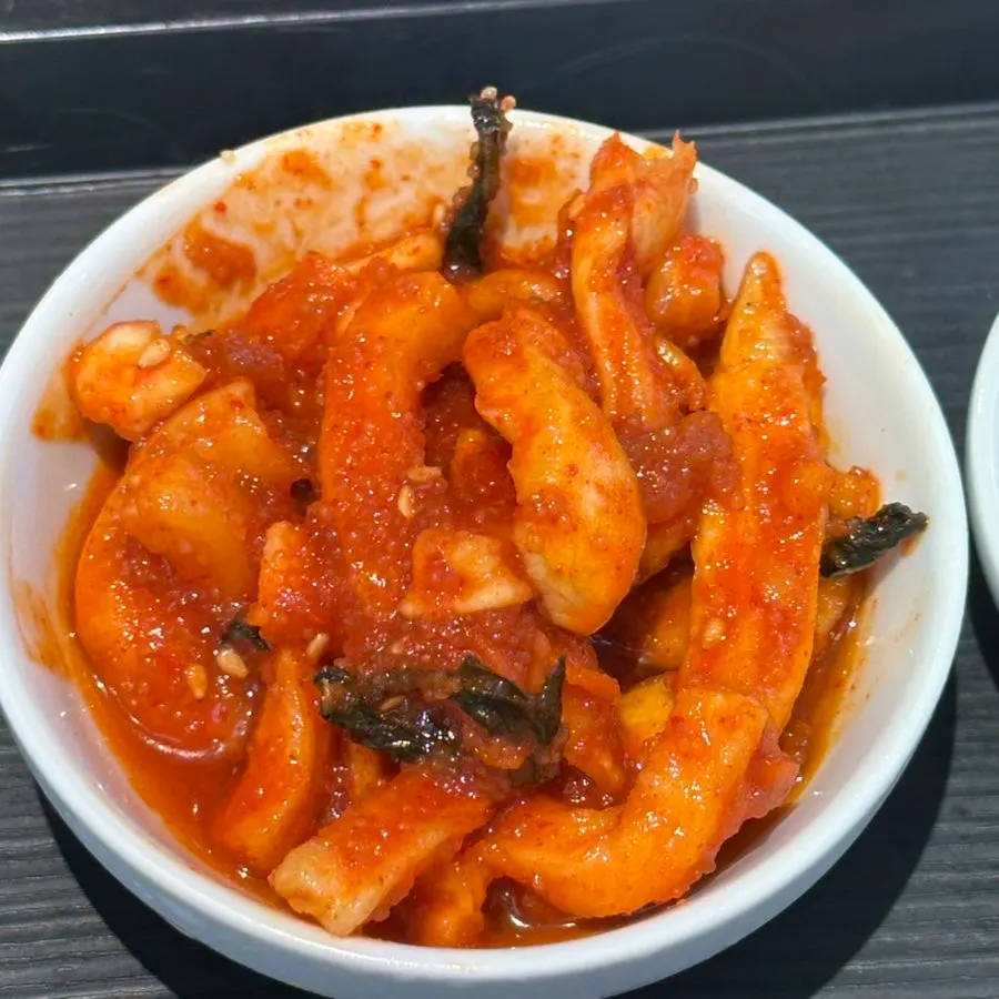 Side dish plate served alongside the gukbap