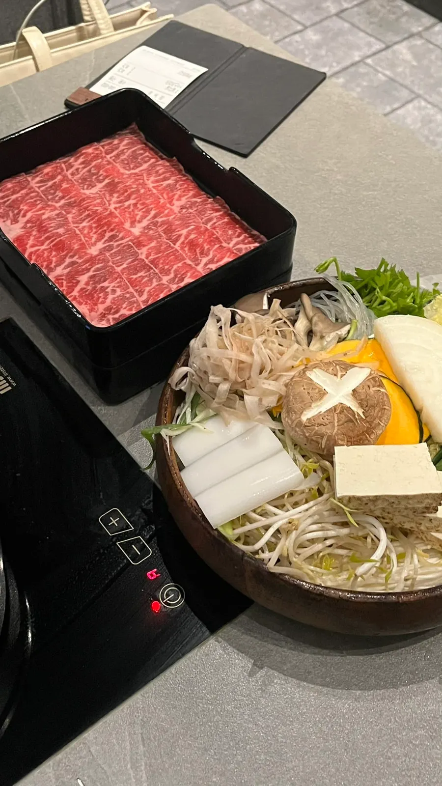 Prime Angus sirloin served stacked two tiers high for two people