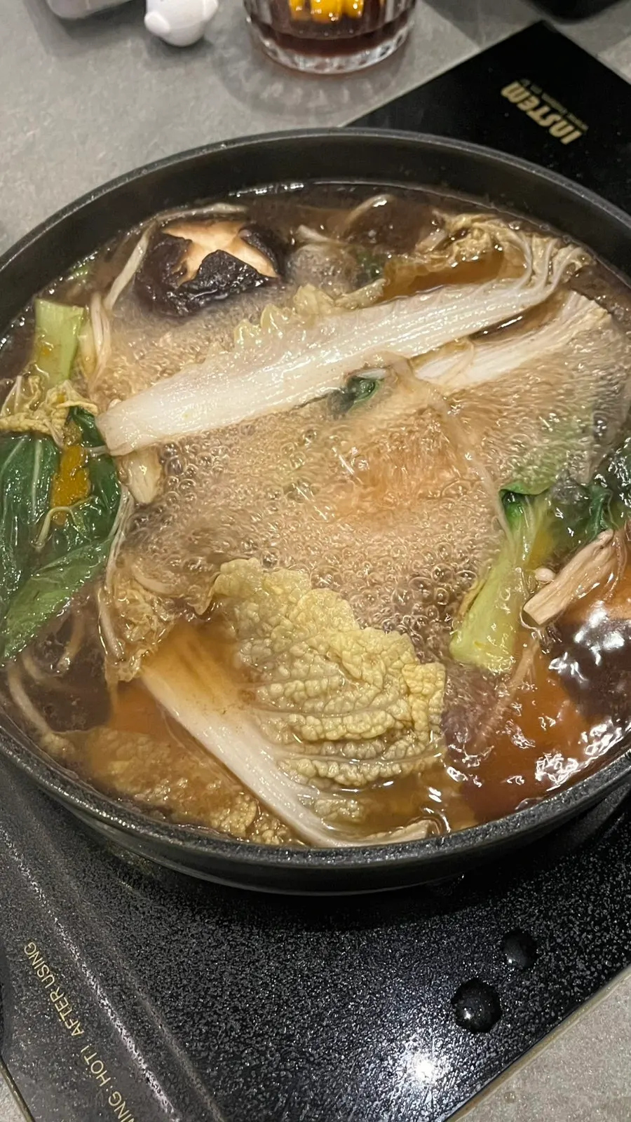 Shabu-shabu pot boiling hot