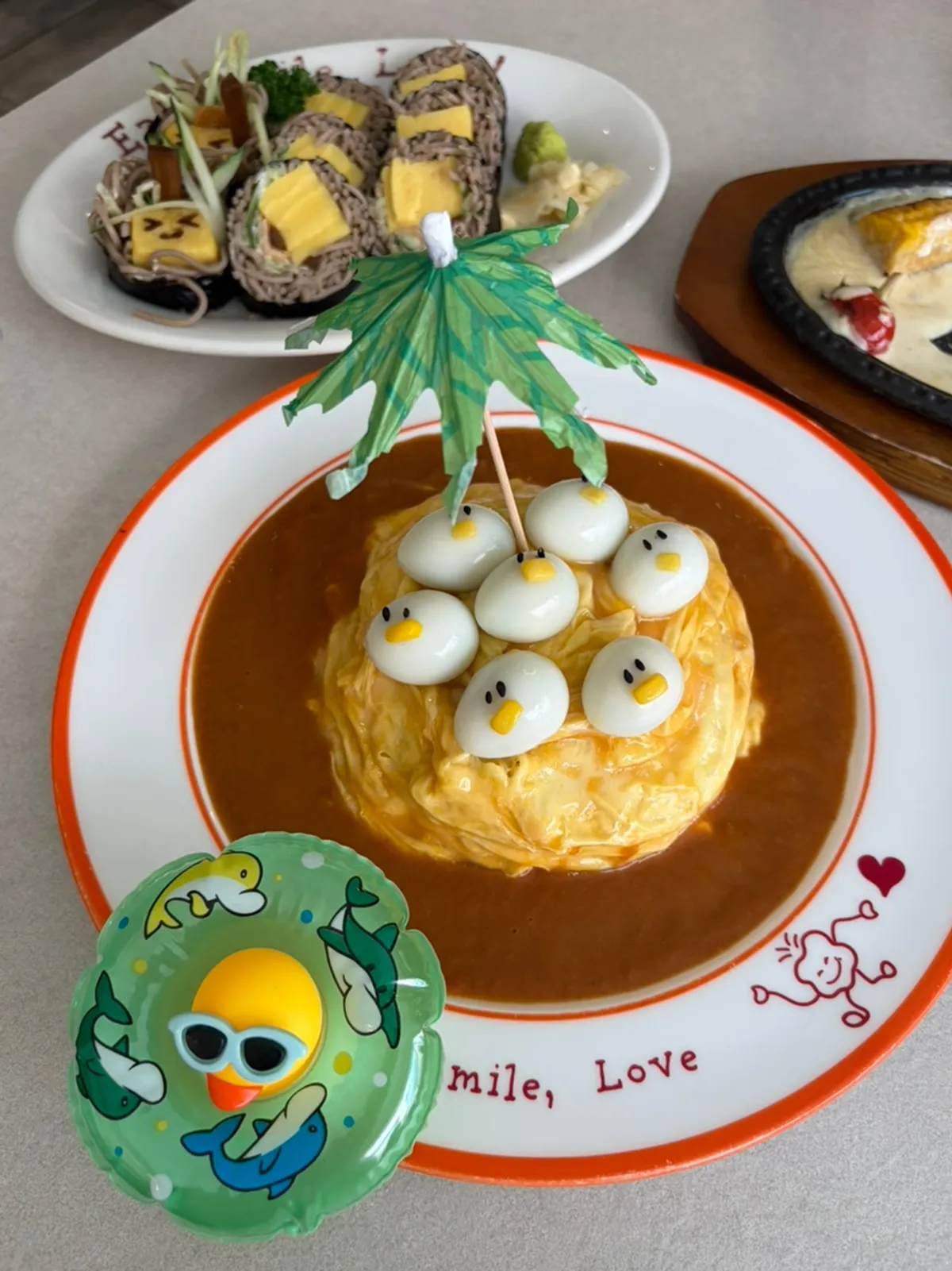 Signature rubber duck omurice at Omil Seongsu