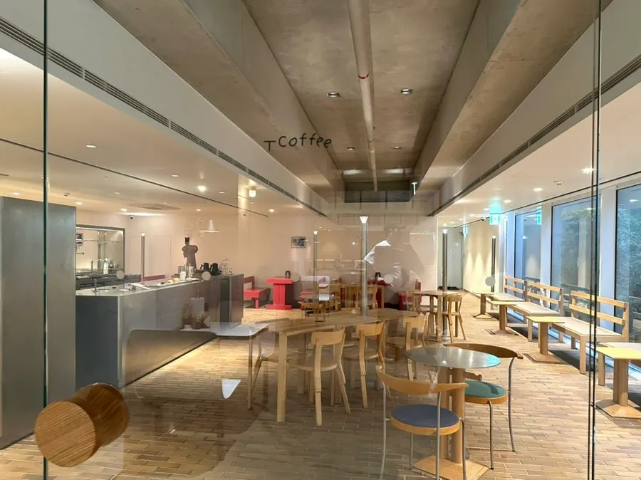 T Coffee's basement entrance and glass front