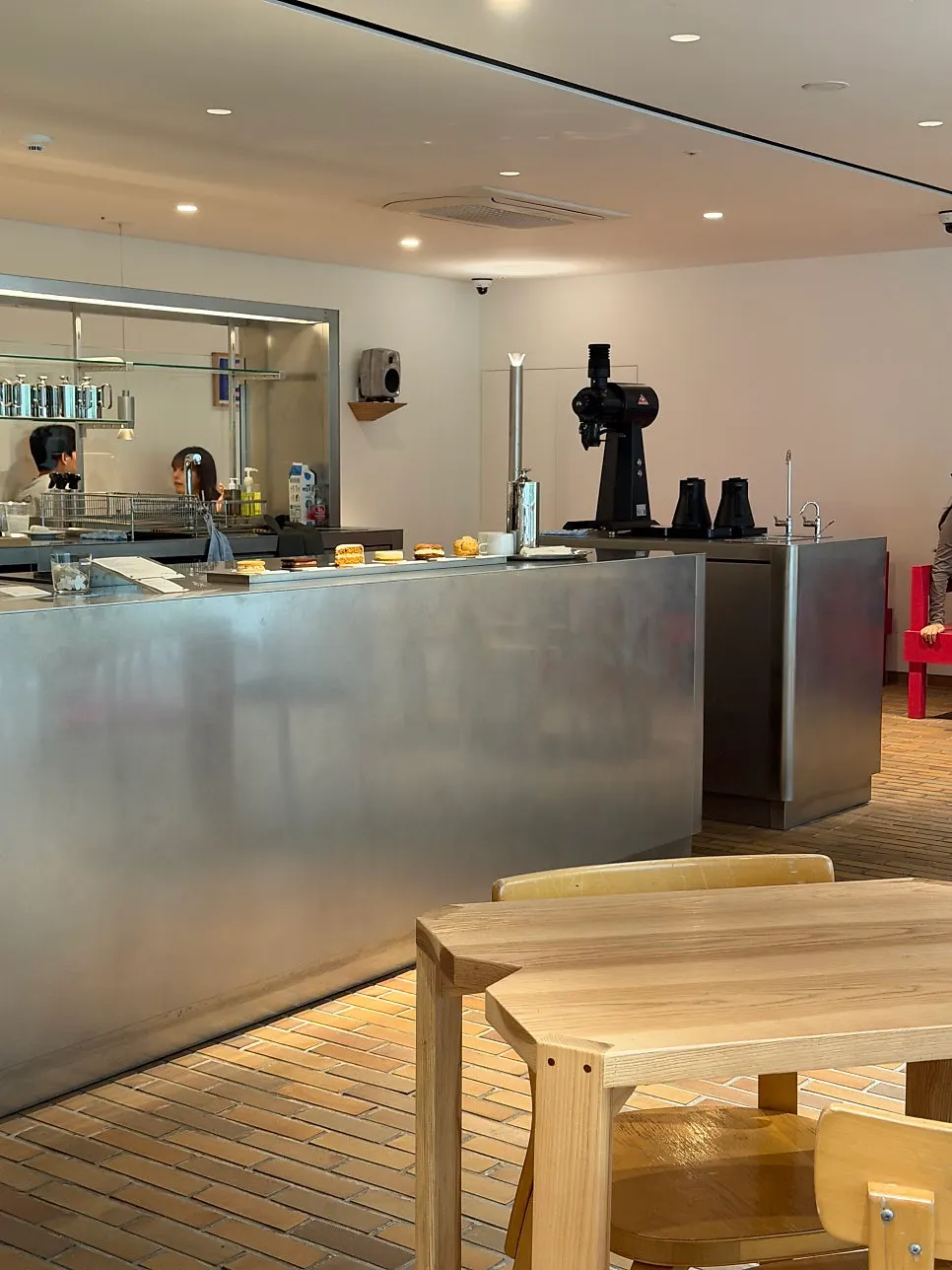 View of T Coffee's basement entrance