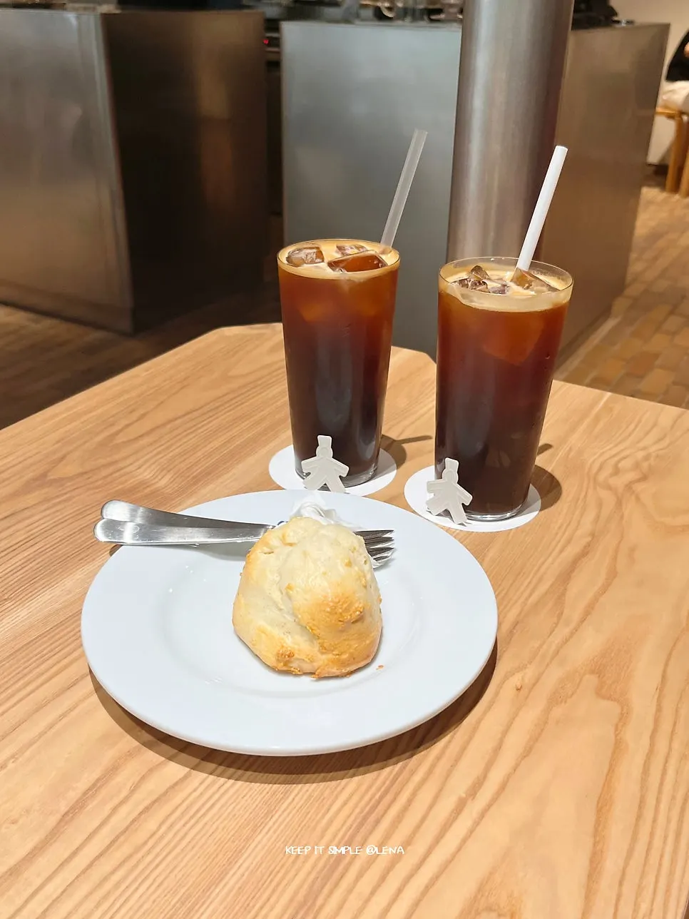 T Coffee's biscuit served on a plate