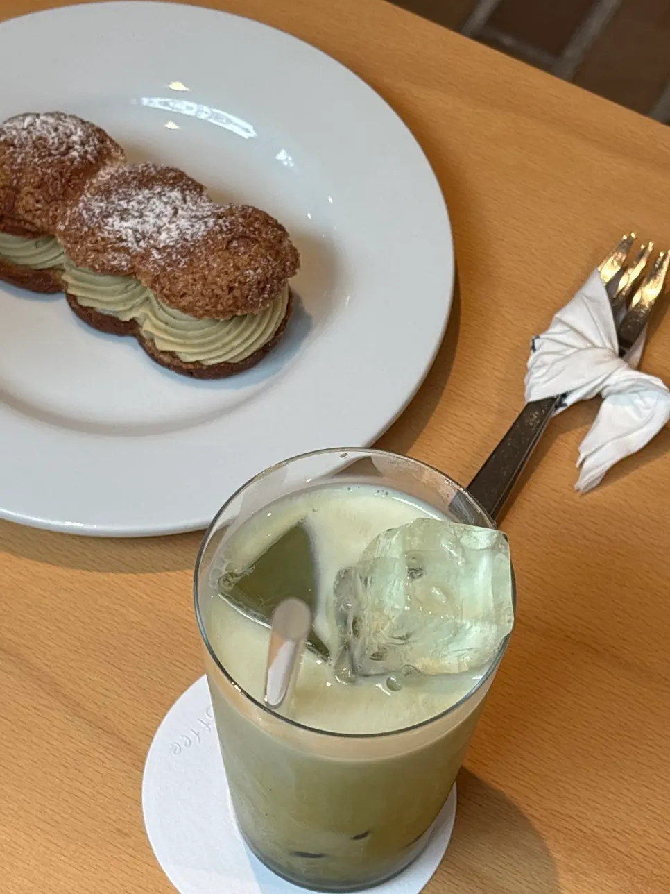 T Coffee's matcha latte made with oat milk