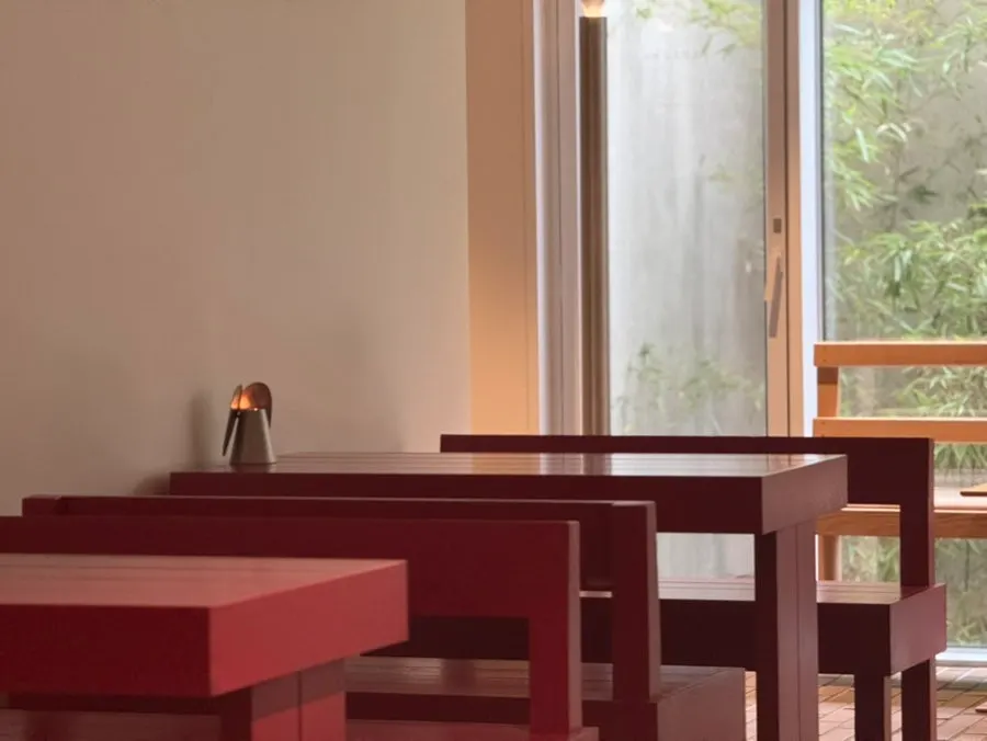Seats with outlets behind the counter and bar