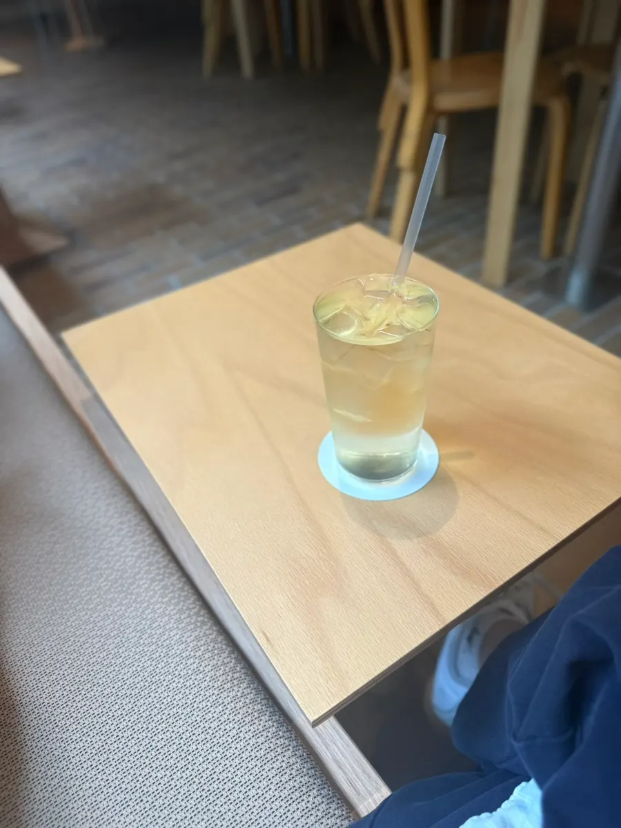 A cup of lemon shiso mugwort tea by the window
