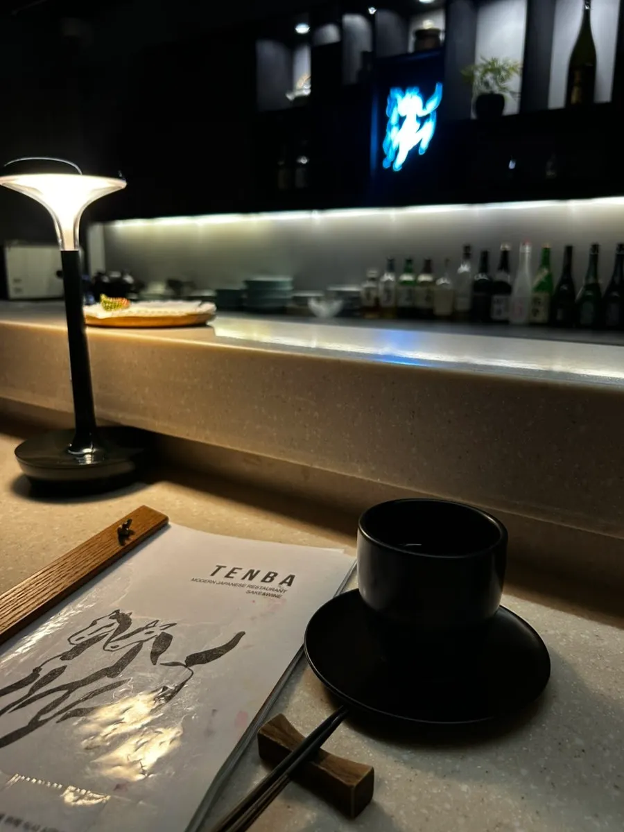 Tenba's quiet dining atmosphere