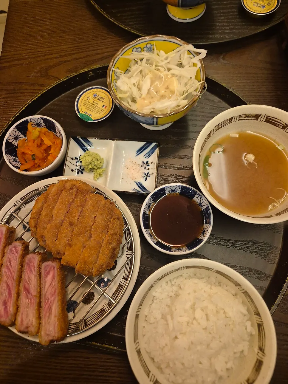 채끝 규카츠와 곁들임