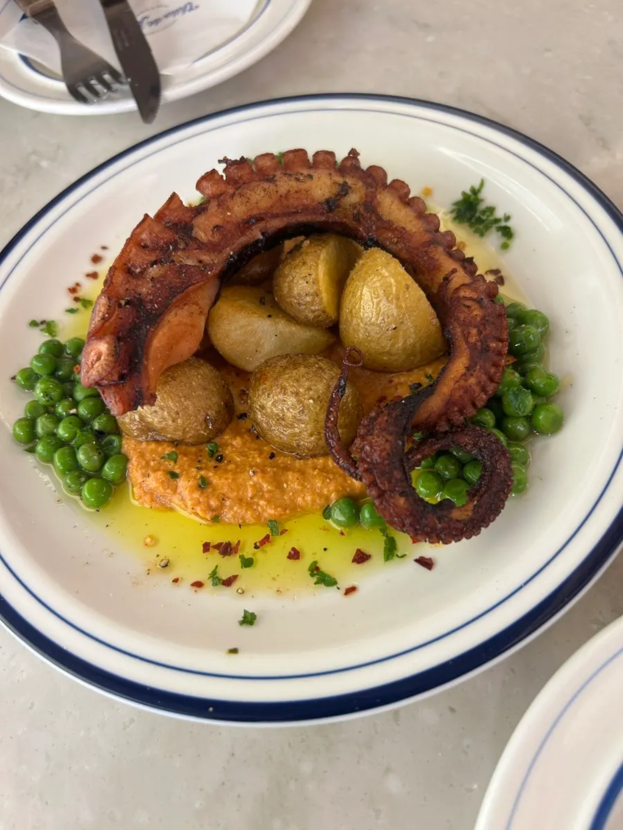 Octopus and potatoes with romesco sauce