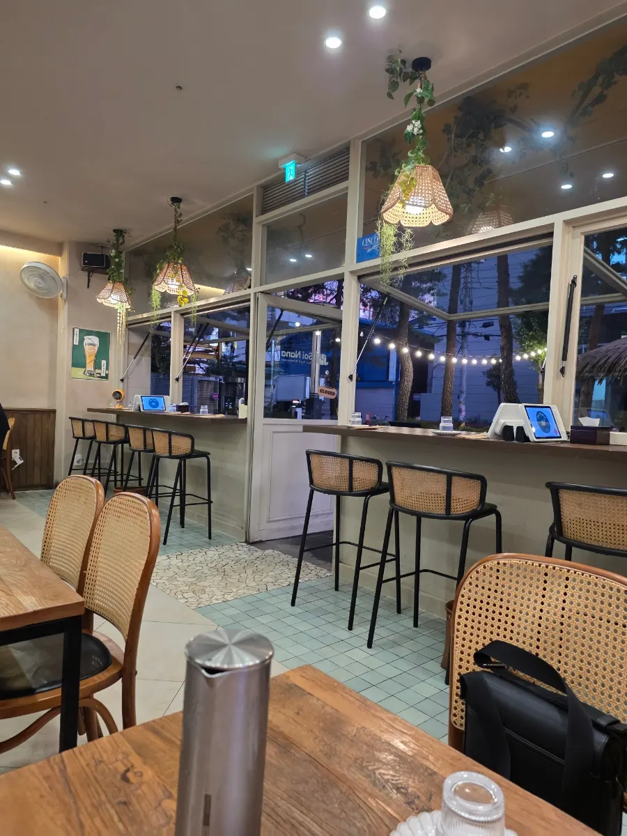 Outdoor seating at Soi Nana Seongsu