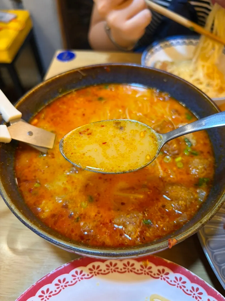 Close-up of plump fried tripe