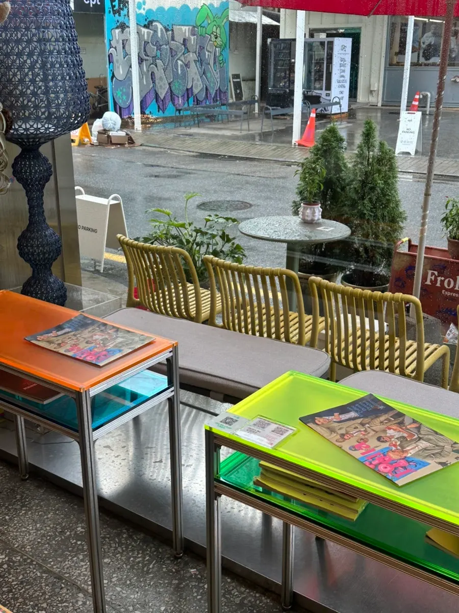 Colorful interior of Frolla café
