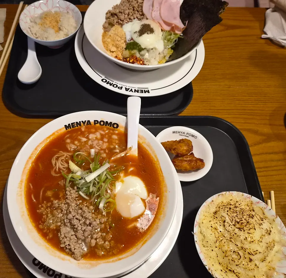 Tomato mazesoba with extra thin ham