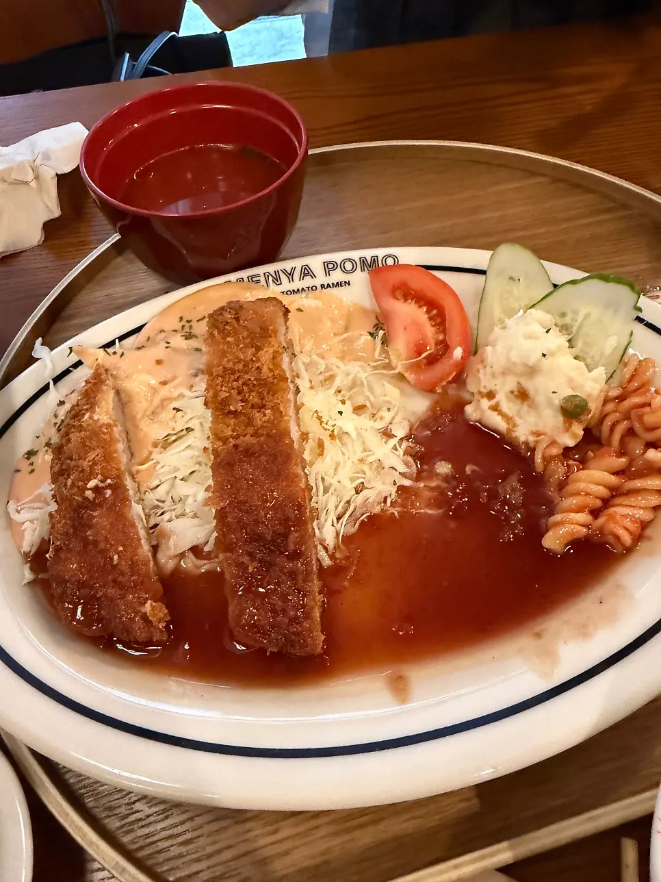 Full pork katsu set at Menya Pomo Seongsu Branch