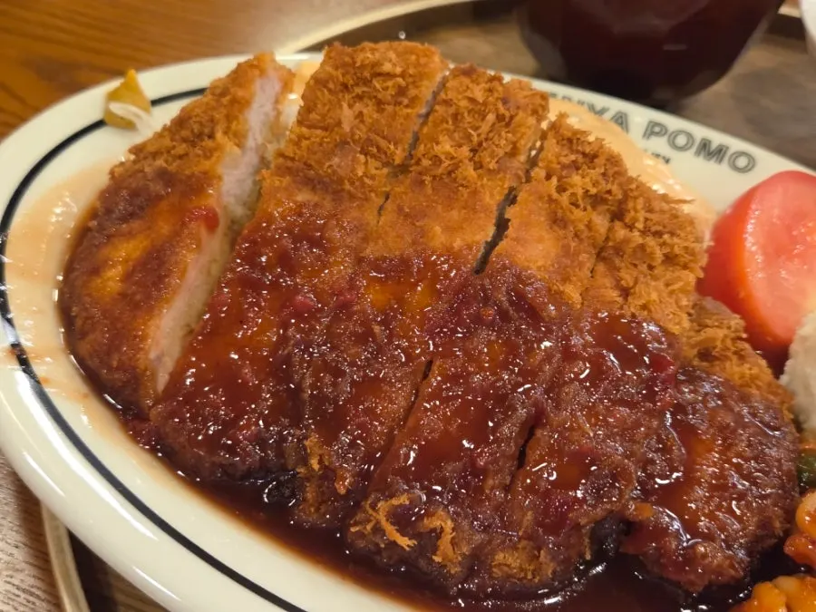 Tonkatsu set meal spread