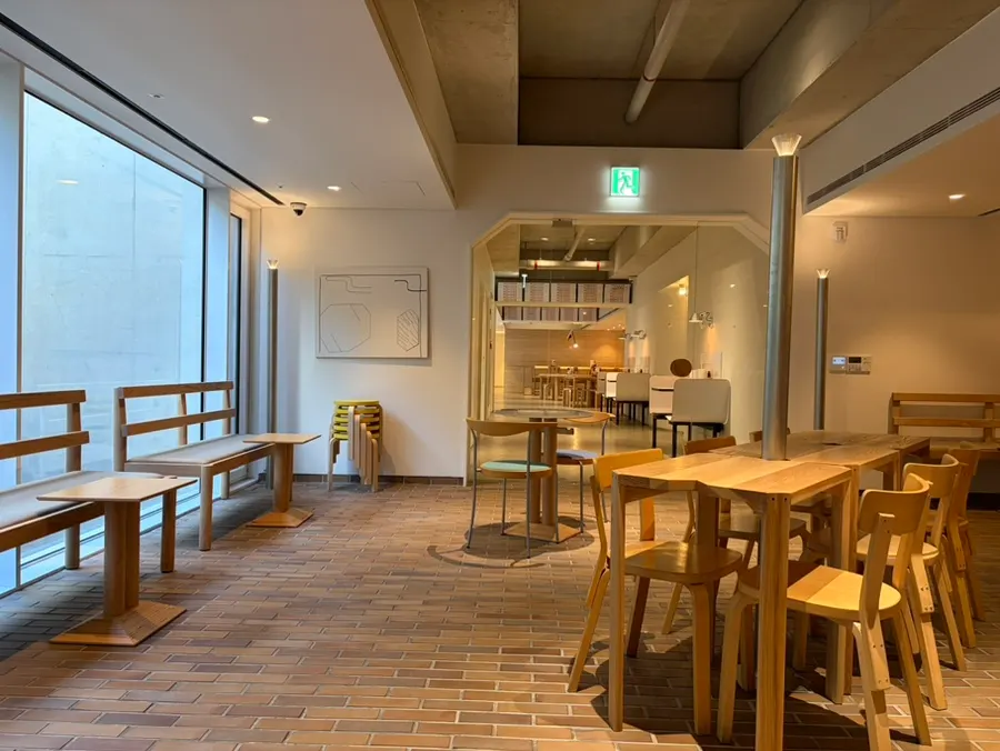 Interior view of T Coffee's basement café in Seongsu