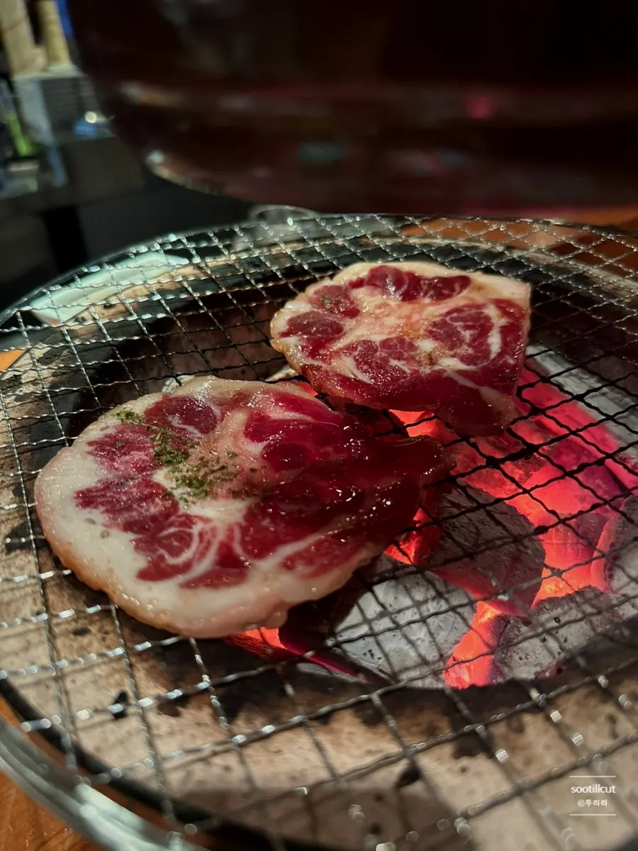 Korean beef course with draft beer