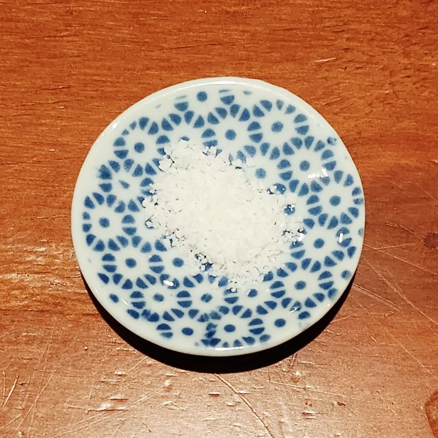 Salt served with the table settings