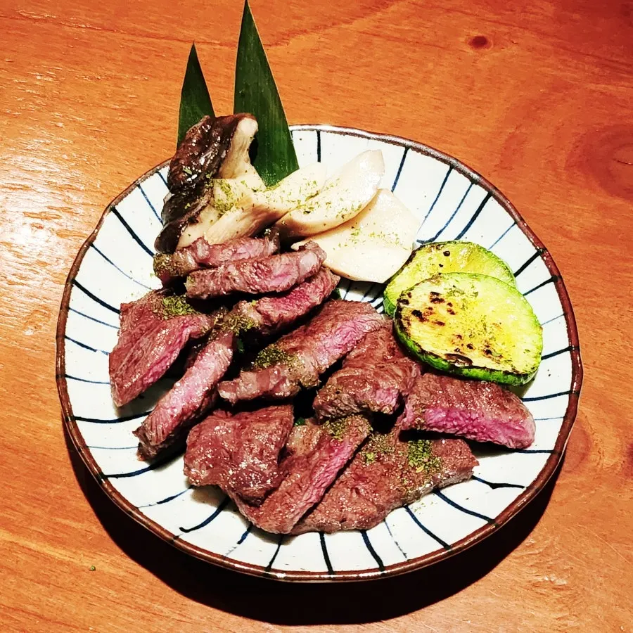 Top blade served with zucchini