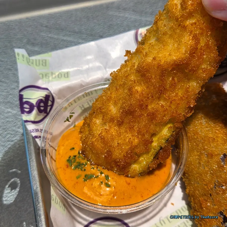 Shrimp burger and eggplant fritter set