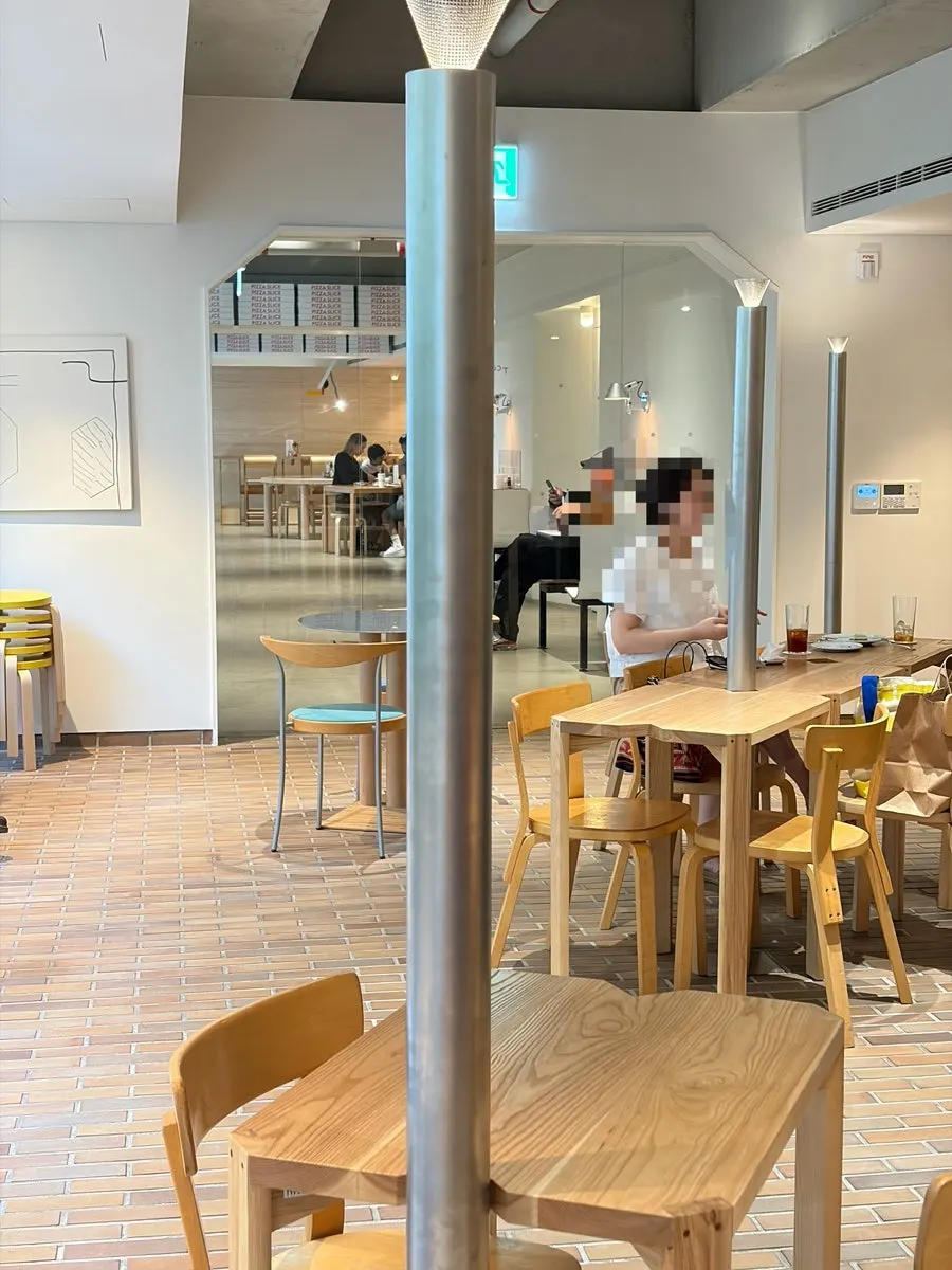 A variety of café table styles