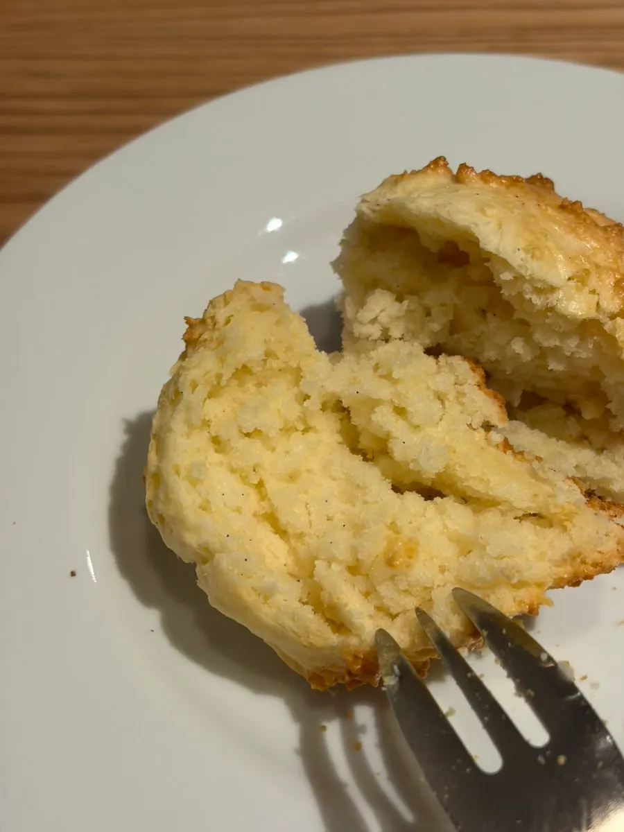 Freshly baked exterior of the biscuit