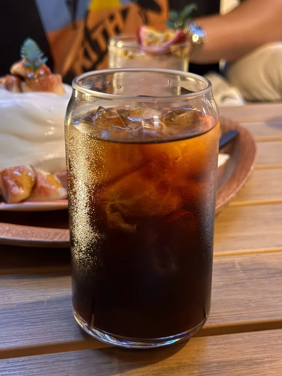 A glass of iced americano