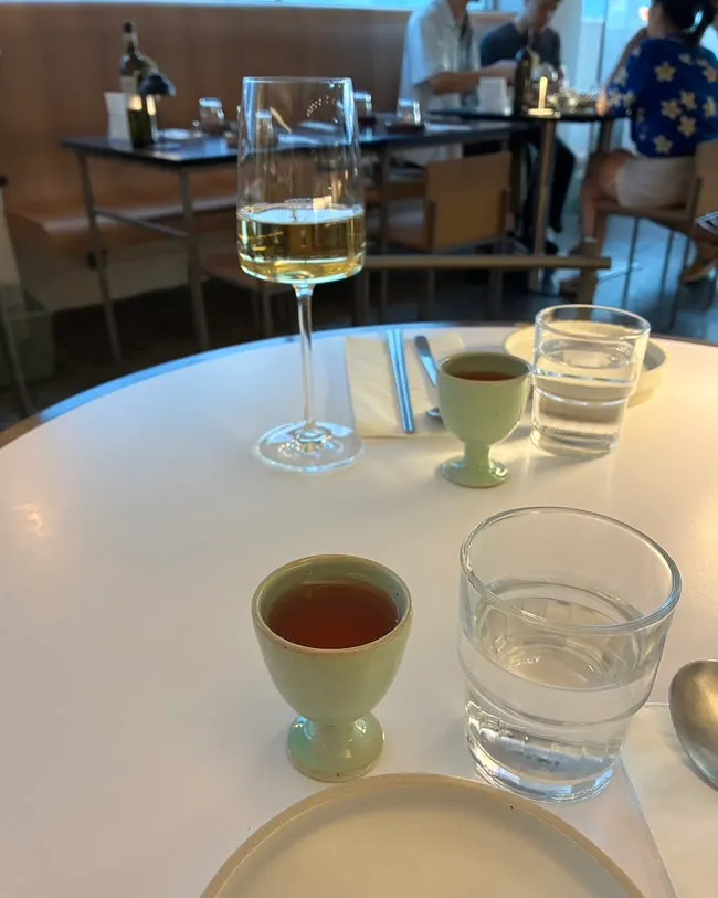 Omija tea served as a welcome drink