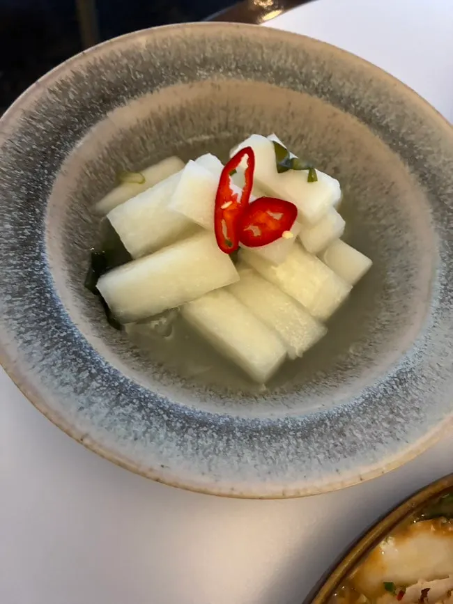 Dongchimi ordered as a side dish