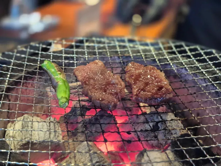 Upjinsal with wasabi and shishito peppers