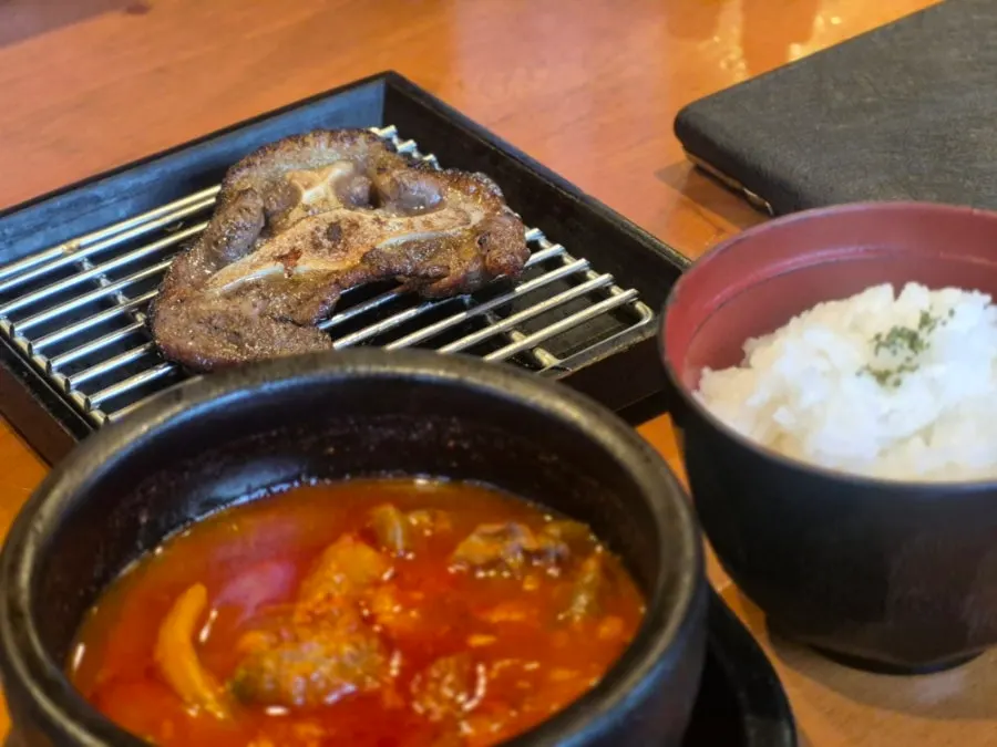 Oxtail meat separated from the bone