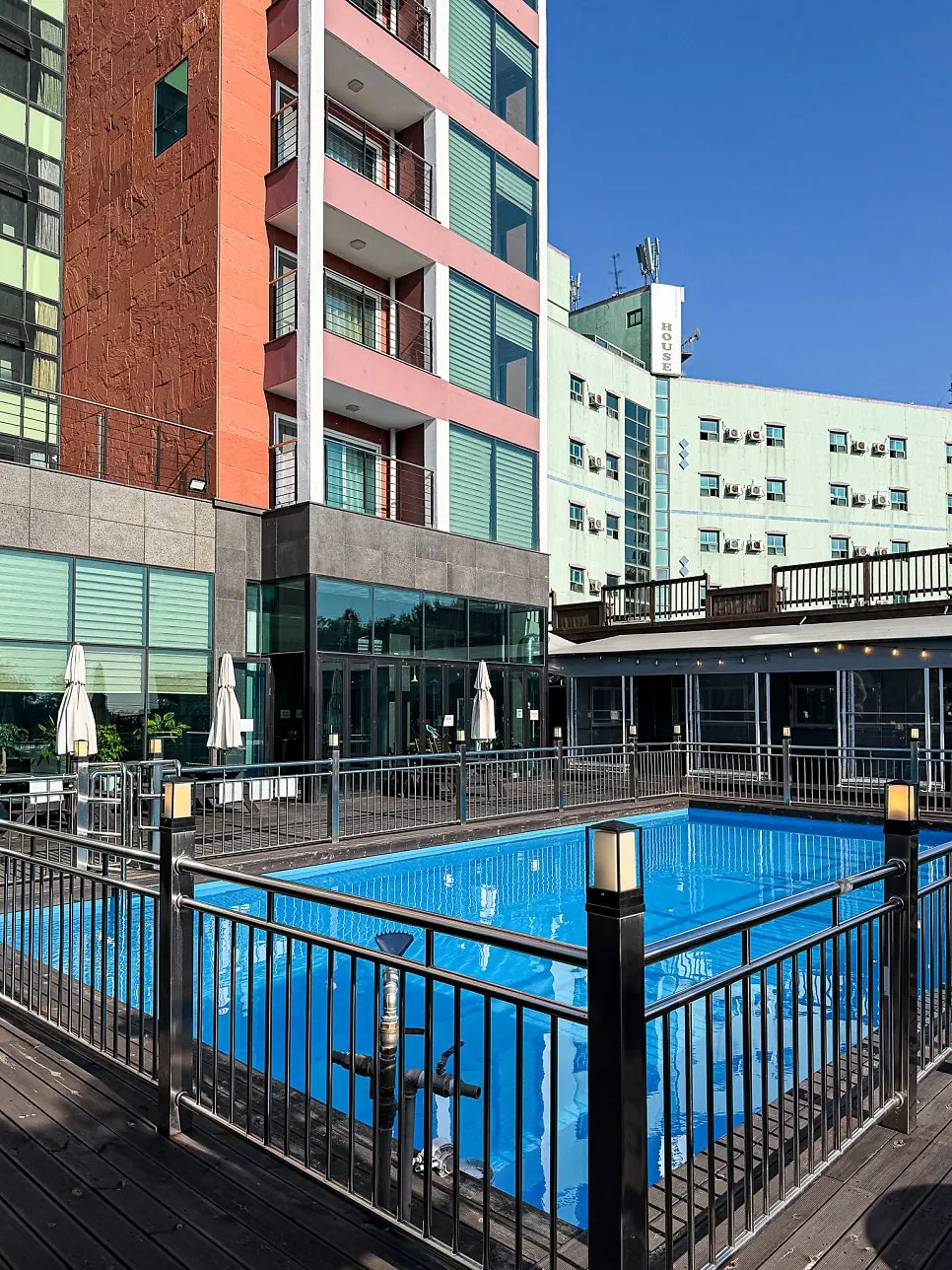 Outdoor pool for adults