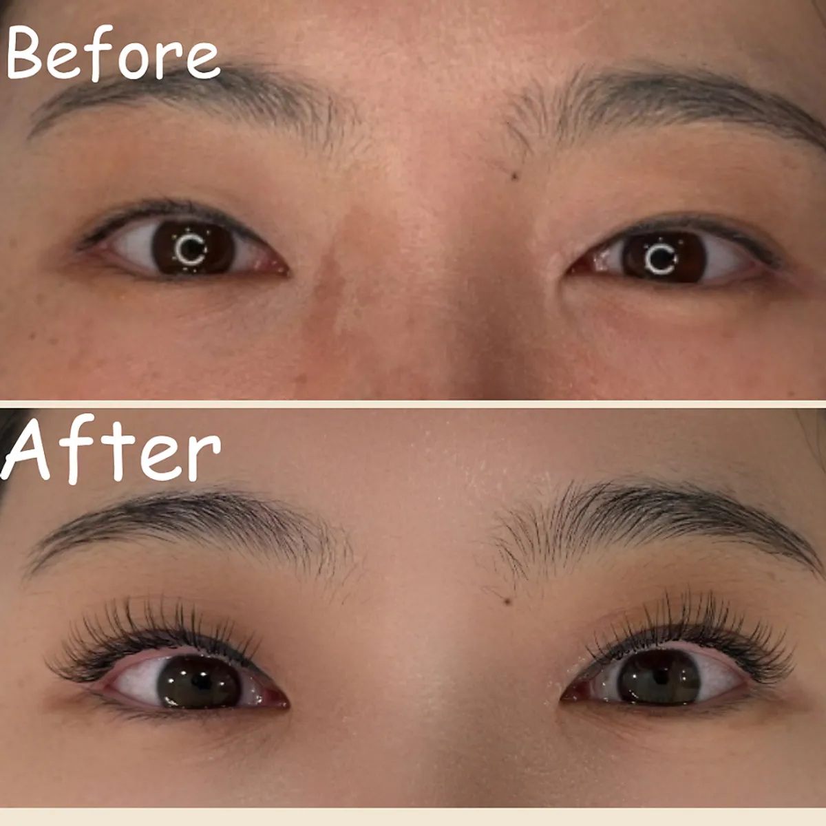 Finished flat lash extensions at On The Boutique