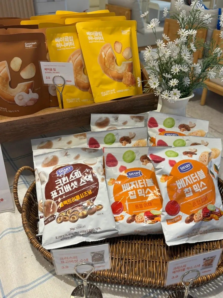 Snack display shelf good for pairing with coffee