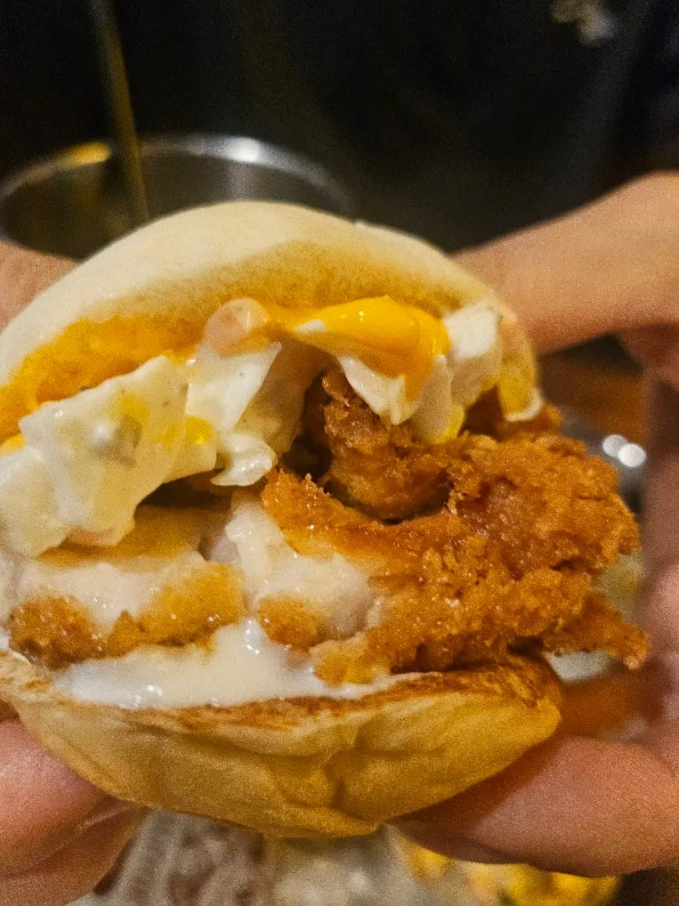 A homemade mini burger