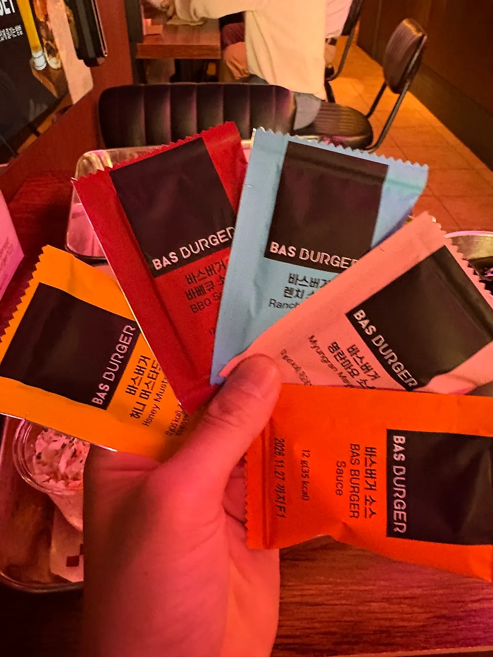 Ranch, house sauce and other sauce options at BAS Burger
