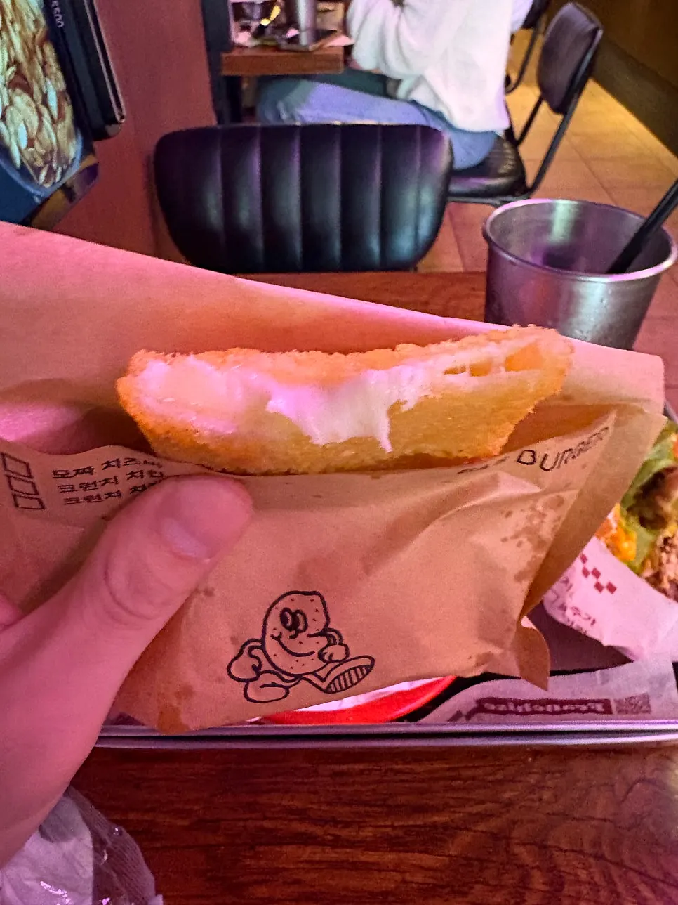 Cheese pull cross-section of the Mozza Chicken Bites