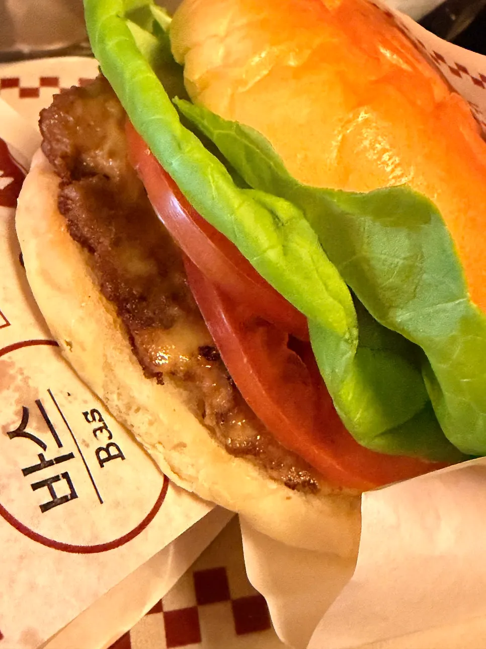 Cross-section of a bitten BAS Burger