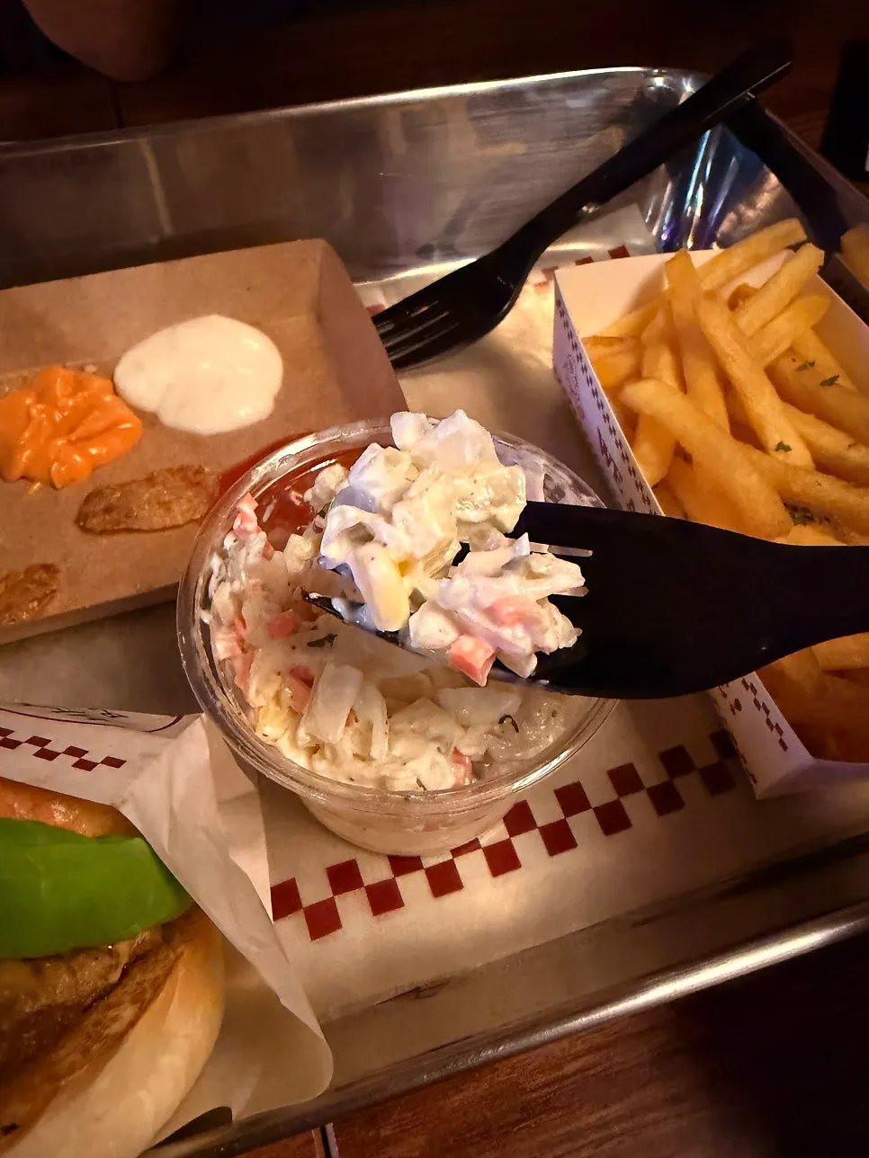 Coleslaw side to cut through the richness