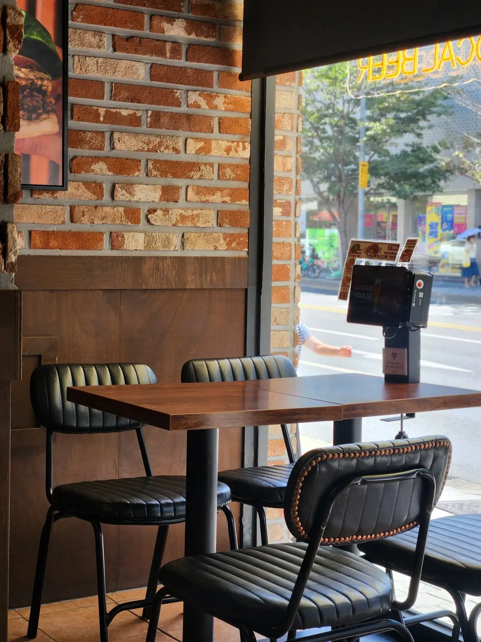 Mostly two-person seating at BAS Burger